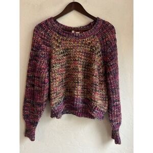 Anthropologie Moth Hillwalk Chunky Knit Sweater S Bohemian Italy Wool Mohair